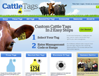 Cattle Tags web design