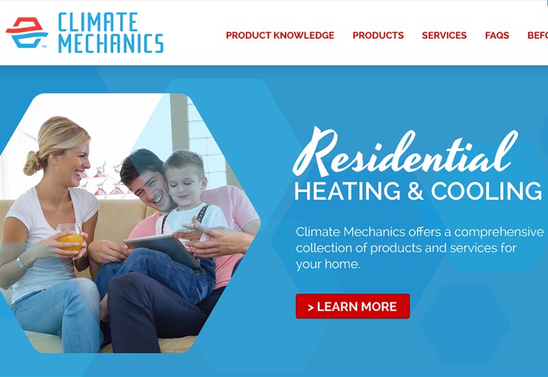 Climate Mechanics Website Design