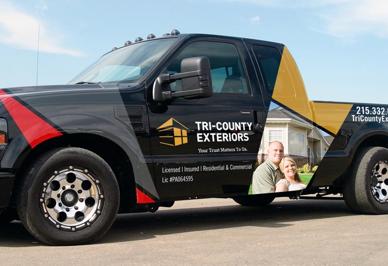 Tri-County Exteriors Truck Wrap